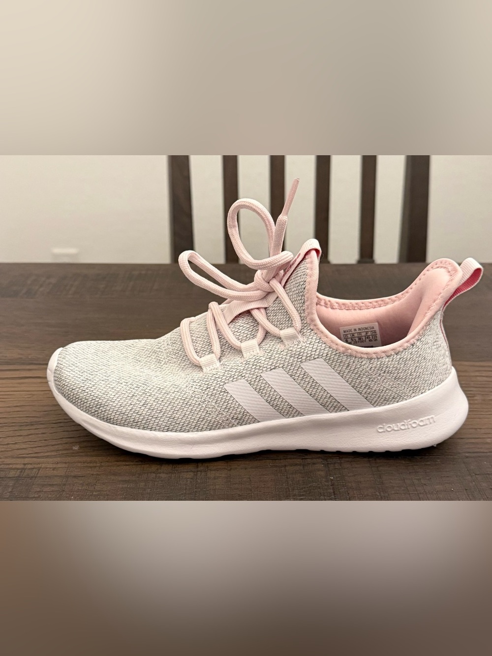 Adidas Light Pink Cloudfoam Pure Sneakers Shoes